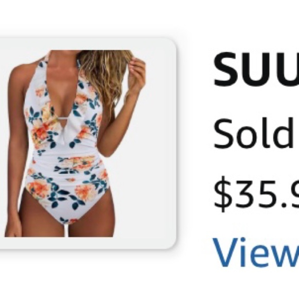 SUUKSESS Women's Floral One Piece Swimsuit
